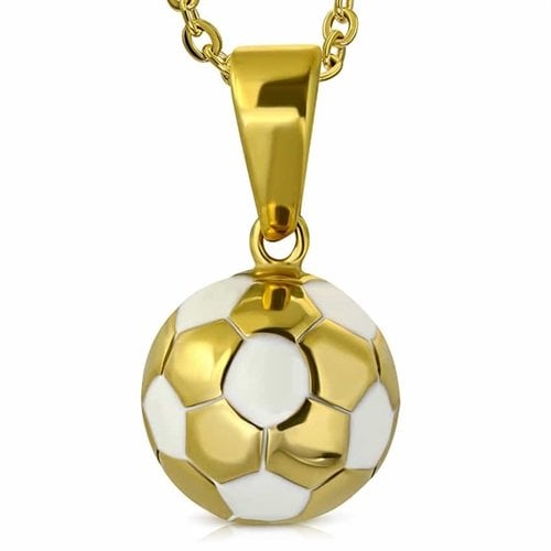 Halskjede "Golden Football" Rustfritt stål. Halskjede "Golden Football" Rustfritt stål.