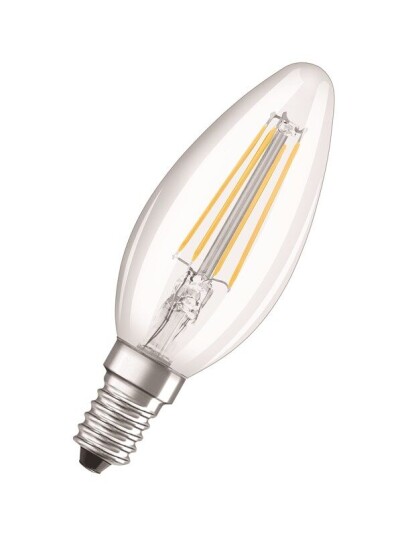 Osram LED-lyspære Candle 6W/827 (60W) filament clear E14 Osram LED-lyspære Candle 6W/827 (60W) filament clear E14