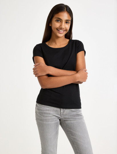 Lindex Top Basic Cap Sleeve Black 170 Lindex Top Basic Cap Sleeve Black 170