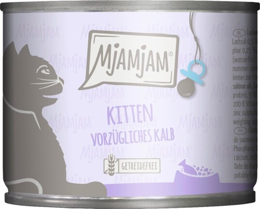 Mjamjam Våtfôr Kitten Utsøkt Kalvekjøtt Med Lakseolje 6 X 200 G