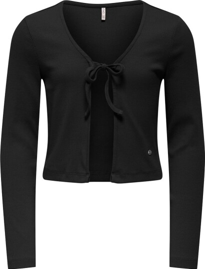 Kids Only Cardigan Rib KogNessa Black Kids Only 5 6 år 110 116 Cardigan Svart