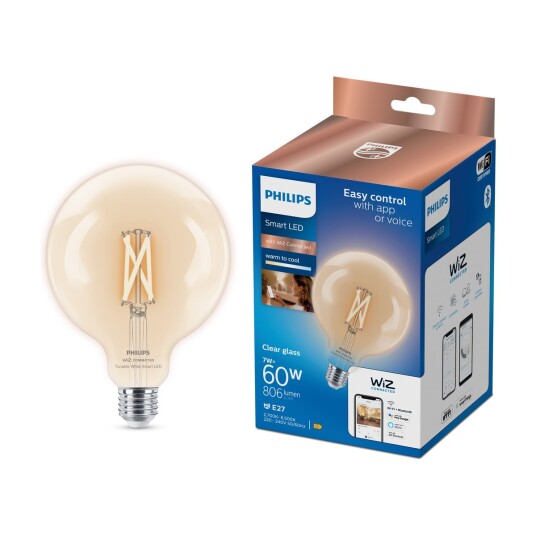 PHILIPS CL FILAMENT-SMARTPÆRE 7W G125 E27 PHILIPS CL FILAMENT-SMARTPÆRE 7W G125 E27
