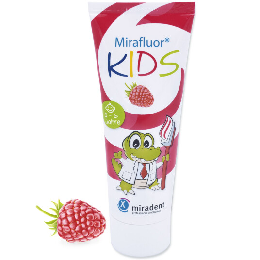 Barnetannkrem Xylitol Miradent Mirafluor Kids 75ml