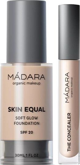 Mádara Bundle Skin Equal Foundation #10 Porcelain 30ml & The Concealer Mádara Bundle Skin Equal Foundation #10 Porcelain 30ml & The Concealer