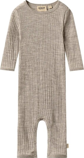 Wheat Wool Silk Jumpsuit Frankie KHAKI MELANGE 80