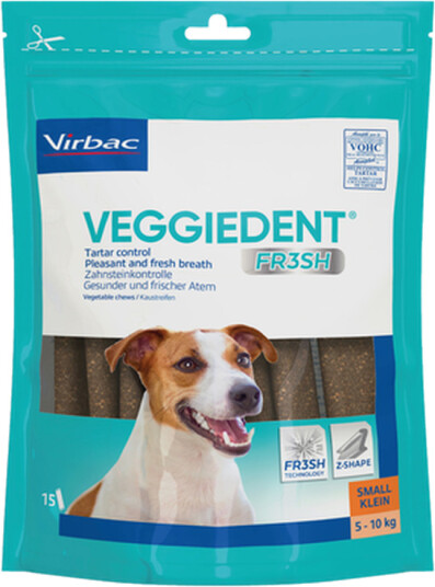 Virbac VeggieDent Small Tyggegummi til hund 224 g (5-10 kg) - 15 stk. Virbac VeggieDent Small Tyggegummi til hund 224 g (5-10 kg) - 15 stk.
