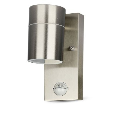 V-Tac vegglamper m. sensor - IP44 utendørs, rustfri, GU10 sokkel, uten lyskilde V-Tac vegglamper m. sensor - IP44 utendørs, rustfri, GU10 sokkel, uten lyskilde