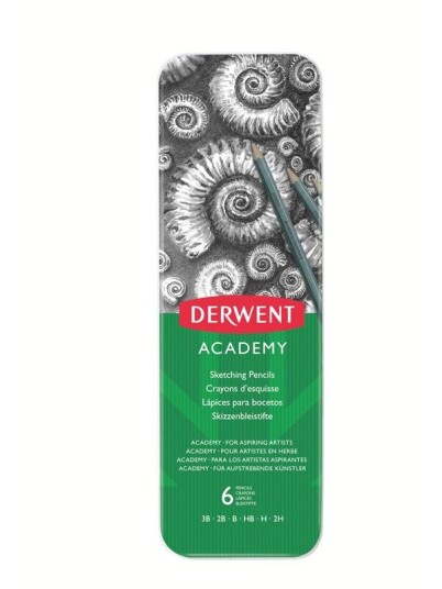 Derwent Sketching Pencils Wallet of 6 Derwent Sketching Pencils Wallet of 6