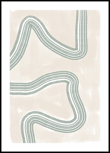 Curved Tranquility Plakat / 21x30cm Curved Tranquility Plakat / 21x30cm