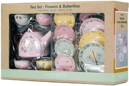Little Dutch Flowers & Butteflies Te-set Rosa Little Dutch Flowers & Butteflies Te-set Rosa