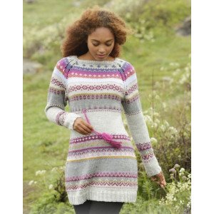 Highland Heather by DROPS Design Kjole Strikkeoppskrift str . S XXX Small