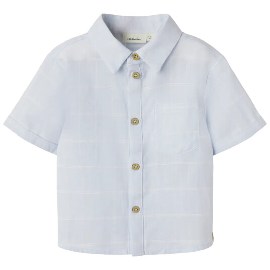 Lil Atelier Lil’ Atelier Frido ss loose shirt – ancient water 122/128