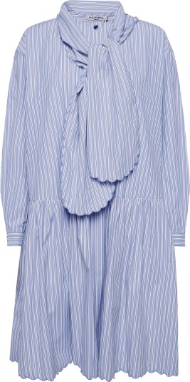 Stella Nova Striped Dress With Scallop Edges An Blue 34 Stella Nova Striped Dress With Scallop Edges An Blue 34