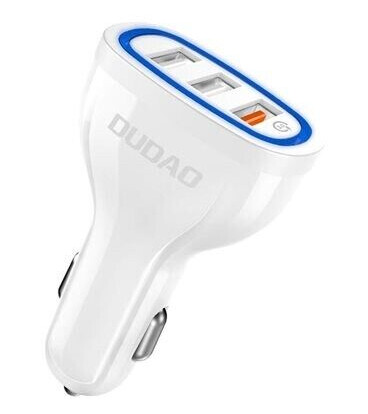 Dudao Billader med 3xUSB QC3.0 2.4A 18W - Hvit
