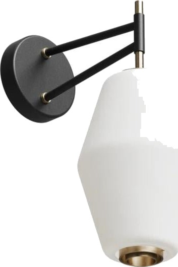 Dahl vegglampe Svart / Opal Dahl vegglampe Svart / Opal