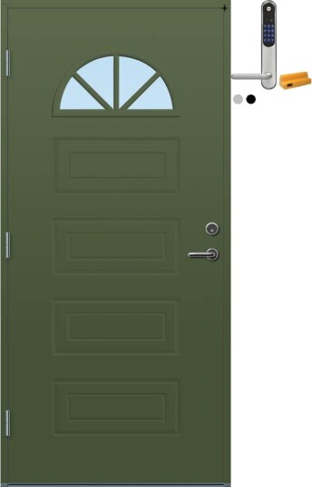Ytterdør Bygg1 Fevik med Yale Doorman Classic Home