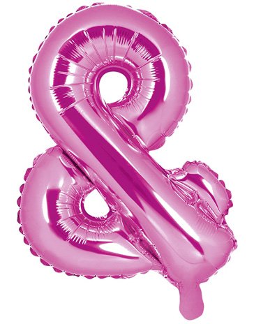 & Tegnet Rosa 35 cm Liten Folieballong