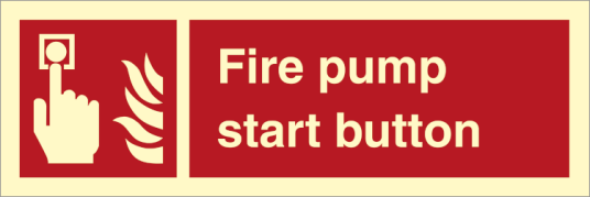 Jo Safety Fire pump start button Etterlysende plast HI150 100 x 300 mm