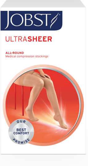 JOBST Ultra Sheer lårstrømpe, Klasse 2, medium, sort, 1 par JOBST Ultra Sheer lårstrømpe, Klasse 2, medium, sort, 1 par