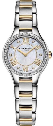 Raymond Weil Dameklokke 5124 S2P 00966 Noemia Hvit/Gulltonet stål