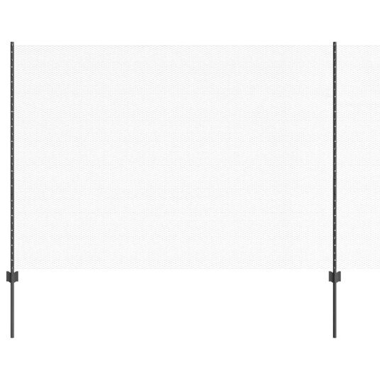 Gjerde med stolpe Grå 1,5 x 10 m Stål og PVC