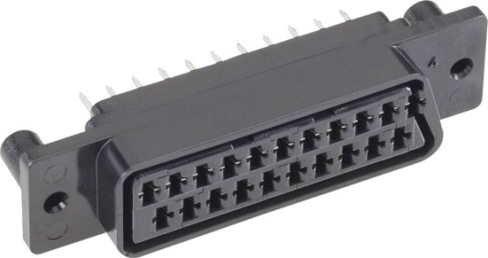 Bkl Electronic 0903012 Scart-Kontakt Vertikal Tilkobling/Innbygging Poler: 21 Sort 1 Stk