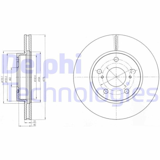 Bremseskive DELPHI BG4232 Bremseskive DELPHI BG4232