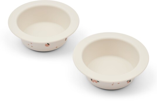 LIEWOOD Peony Skål 2 Pack Peach/Sea Shell