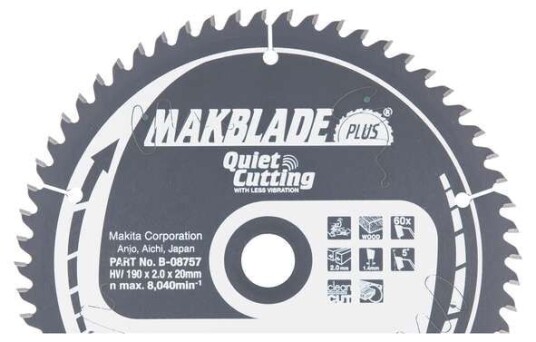 Makita Sagblad Hm 190x20mm 60t Ls0714, Bls713