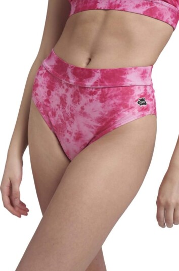 ColourWear Women's High Waist Bikini XS , Nebulosa Cerise
