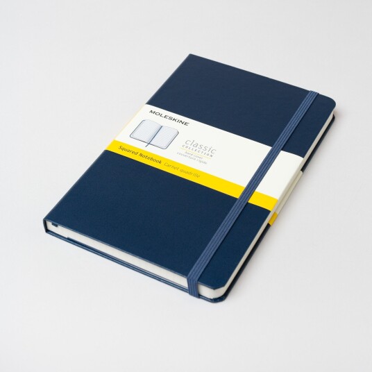 Moleskine Classic, A5 (Hardcover), Sapphire Blue / Squared