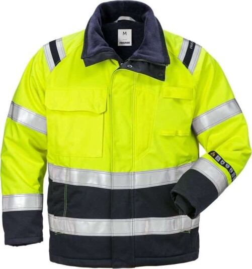 Fristads Vinterjacka Flamestat 4185 Aths, Klass 3 Varsel Gul/marinblå Xs