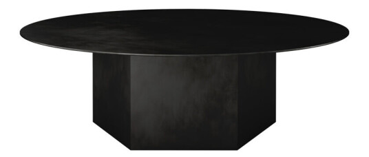 Gubi Epic Steel sofabord Midnight black, Ø 110 cm