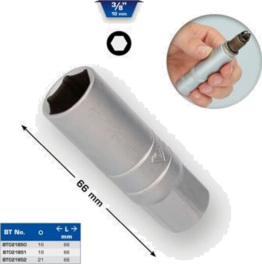 Brilliant Tools 3/8" Stikkontakt 66mm Håndverktøy