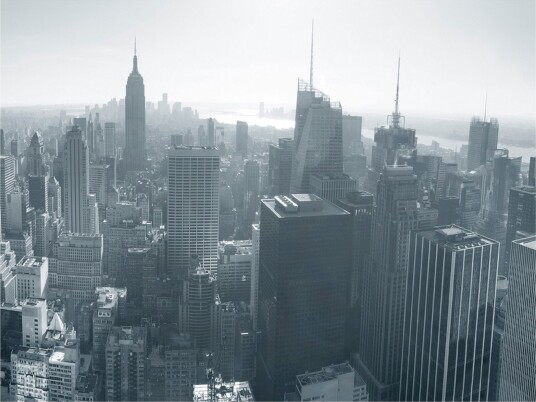 Fototapet New Yorks Skyline Svart Og Hvit 350x270 - Artgeist sp. z o. o.