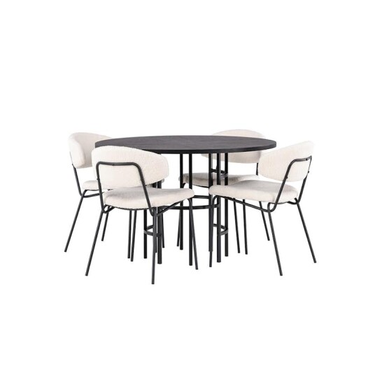 Venture Home Spisegruppe Venture Home Copenhagen Ø 115 cm med 4 Chico Stoler GR23212