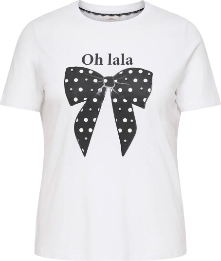 ONLY Carmakoma Carbeau S/S O Neck Jeans Tee Jrs White 50 52 ONLY Carmakoma Carbeau S/S O Neck Jeans Tee Jrs White 50 52