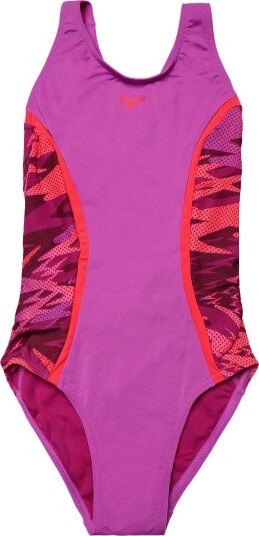 Speedo Hyperboom Splice Muscleback Swimsuit NEON JELLY/POST IT PINK 12