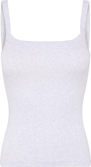 Gina Tricot Tight Fit Rib Singlet Grey XXS