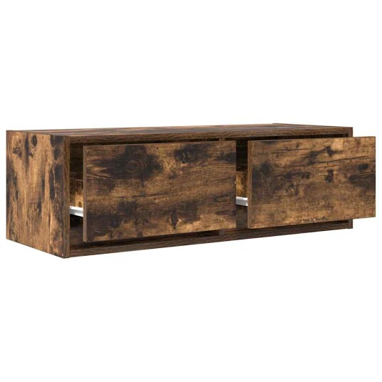 TV benker 2 stk røkt eik 80x31x25,5 cm konstruert tre