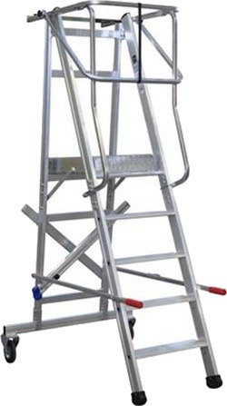 Laggo 7350 Arbeidsplattform med beskyttelsesrekkverk og hjul 350 cm, Stiger & stillaser