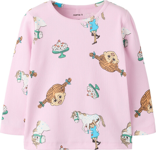 Name It Nmfsoca Pippi Ls Top Lnoos Sky Pink 98