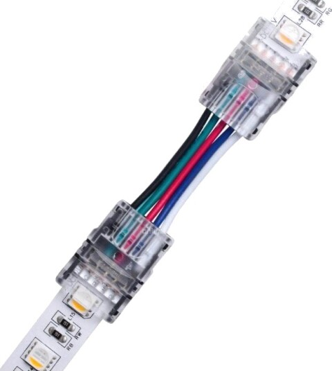 Samler med ledning til LED stripe   12mm RGB+W IP20 5V 24V