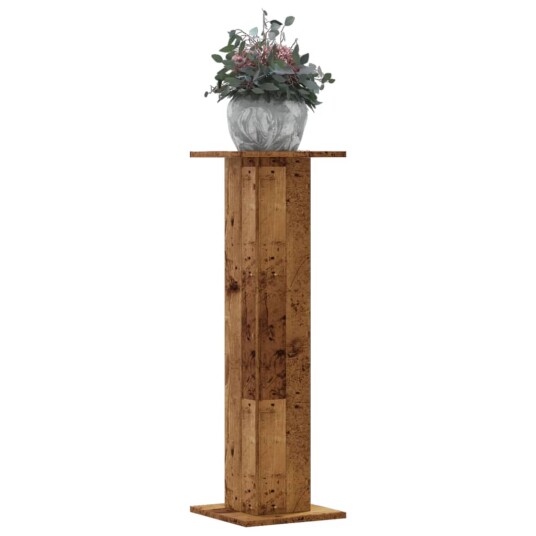 Plantestativer 2 stk gammelt tre 30x30x95 cm konstruert tre Plantestativer 2 stk gammelt tre 30x30x95 cm konstruert tre