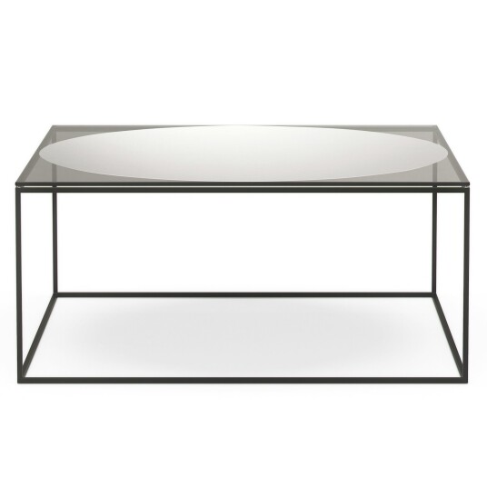 Decotique Observe Salongbord 89x89 cm Røykfarget Glass / Speilglass