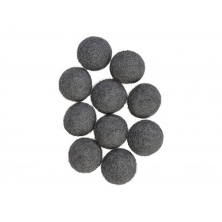 Creafelting Filtkuler 20 mm grå GY1 10 stk