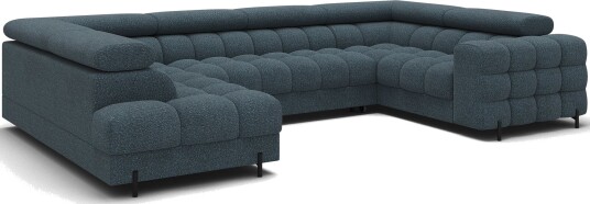 Fectory 6 seters Bubblig hjørnesovesofa med sjeselong og oppbevaring Venstre Jaffray 40