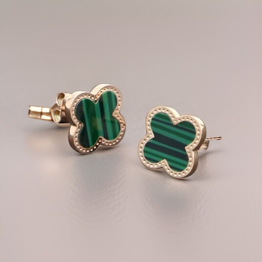 Aiyanna Eli Clover Earring Green