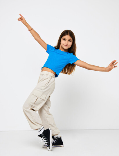 Kids Only Kognella S/S O Neck Top Noos Jrs Blue 134 140