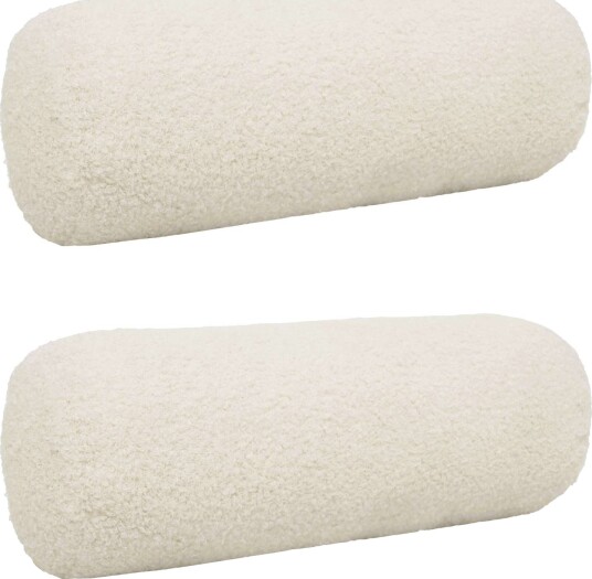 vidaXL Putetrekk 2 pcs HEERLEN Krem Ø 15 x 40 cm Bouclé